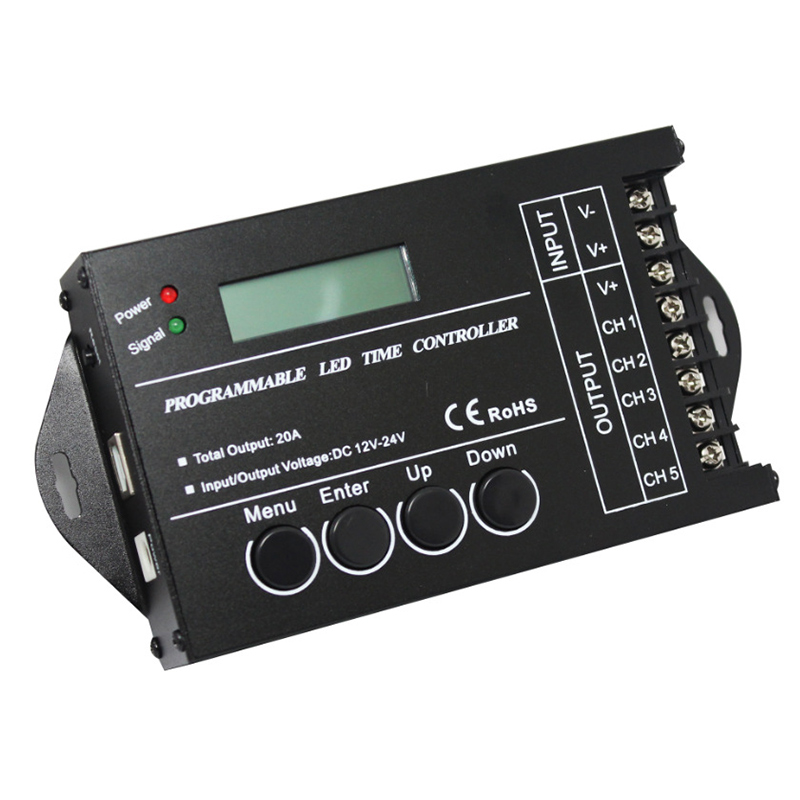 TC420 DC12-24V 5 Channel Time Programmable Controller, LED Controller